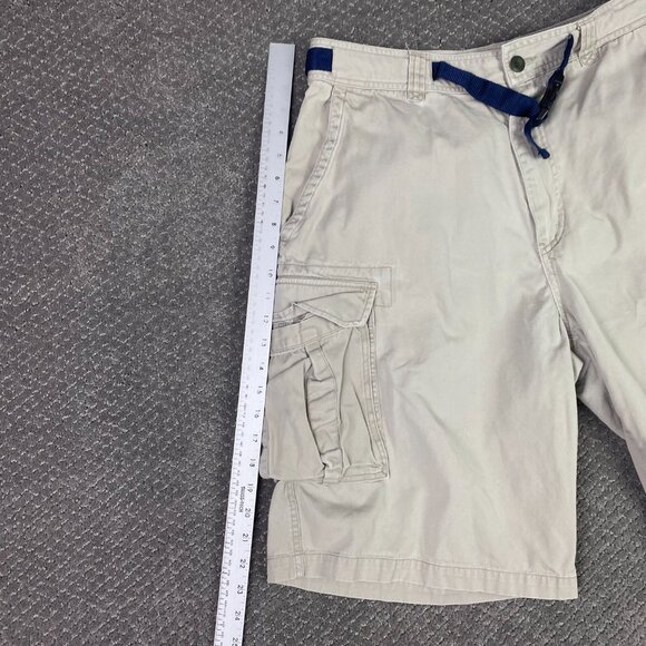 Abercrombie & Fitch Shorts Men's Large Beige Cargo Belt Belted Military Gorpcore - Picture 11 of 13